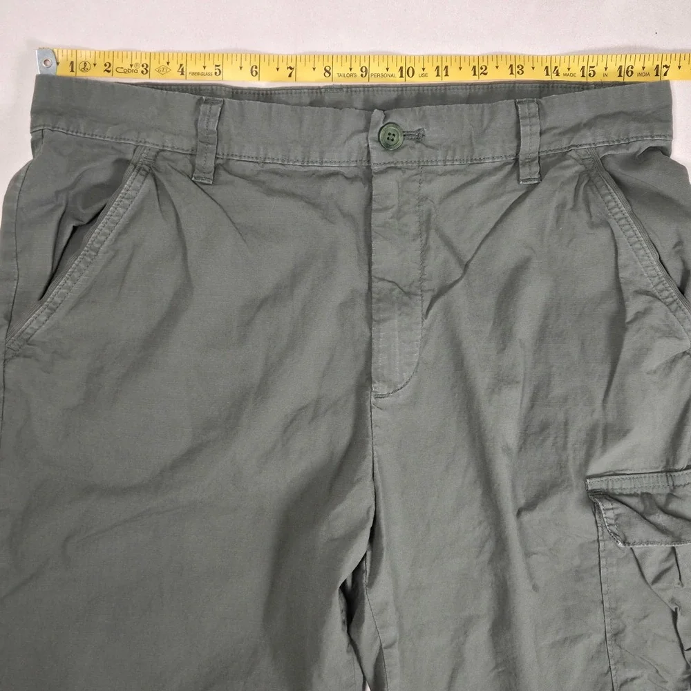 Calvin Klein Cargo Shorts Men's Size 32 Army Green Ripstop Utility Hiking Gear